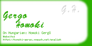 gergo homoki business card